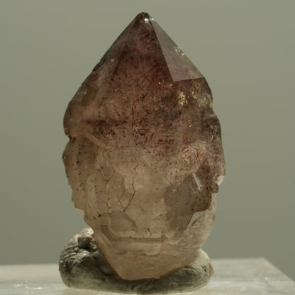 Seltene Phantom Amethyst Zepter mit Eisen Spitze Brandberg, Namibia 26*15*14mm #14198