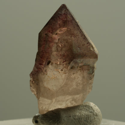 Seltene Phantom Amethyst Zepter mit Eisen Spitze Brandberg, Namibia 26*15*14mm #14198