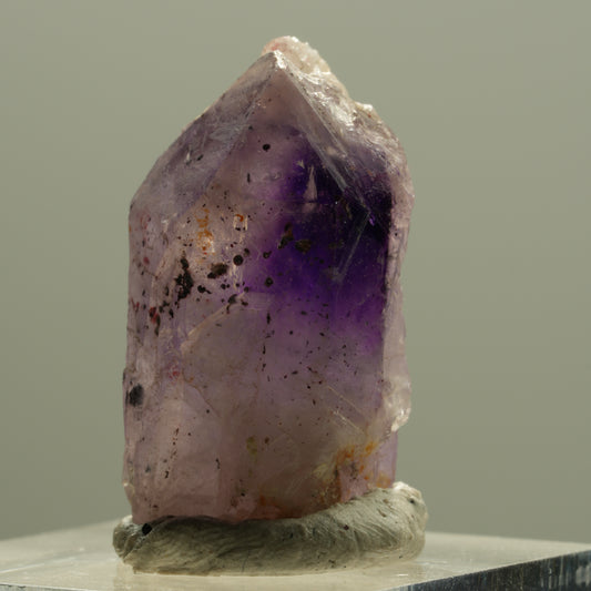 Seltene Phantom Skelett Amethyst mit Eisen Spitze Brandberg, Namibia 28*17*13mm #14201