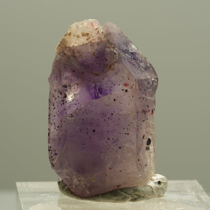 Seltene Phantom Skelett Amethyst mit Eisen Spitze Brandberg, Namibia 28*17*13mm #14201