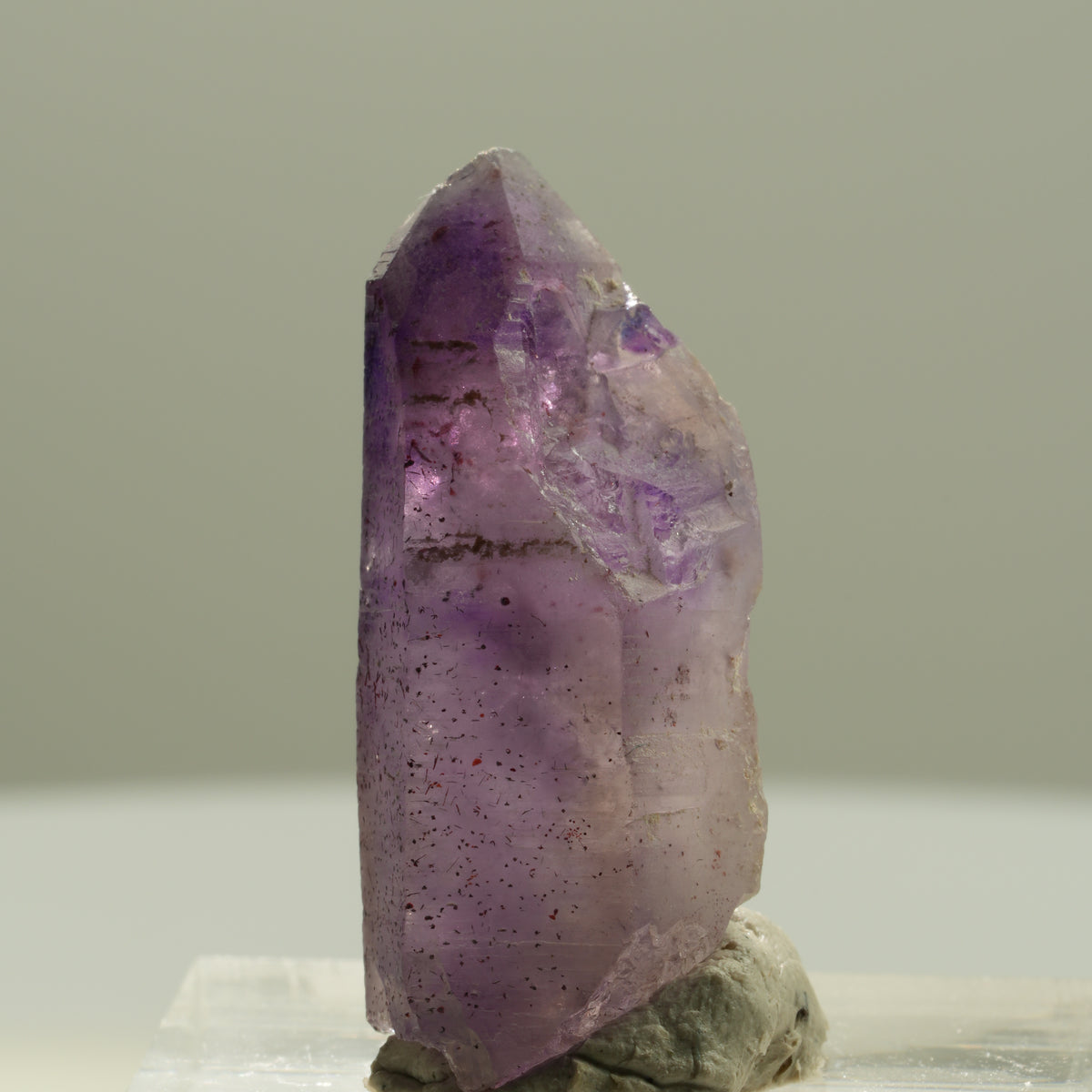 Seltene Phantom Skelett Amethyst mit Eisen Spitze Brandberg, Namibia 30*12*11mm #14202