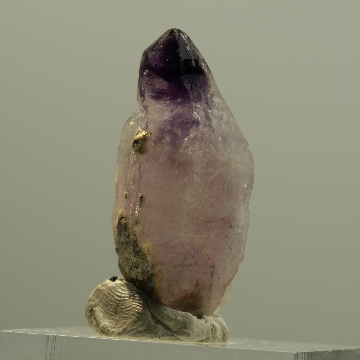 Seltene Phantom Amethyst Zepter mit Eisen Spitze Brandberg, Namibia 30*14*12mm #14203
