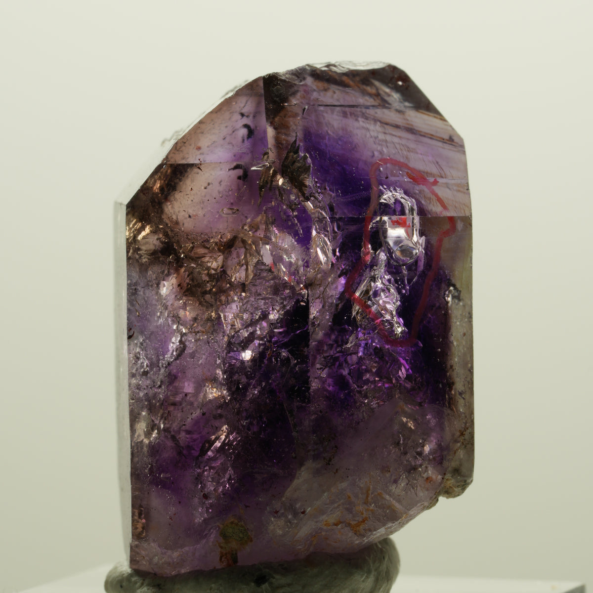 Enhydro Skelett Phantom Amethyst Spitze, große Blase Goboboseb, Namibia 29*21*16mm #14208