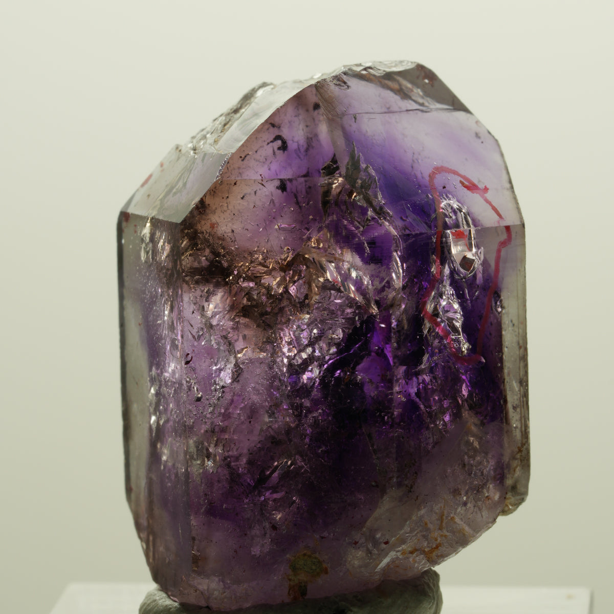 Enhydro Skelett Phantom Amethyst Spitze, große Blase Goboboseb, Namibia 29*21*16mm #14208