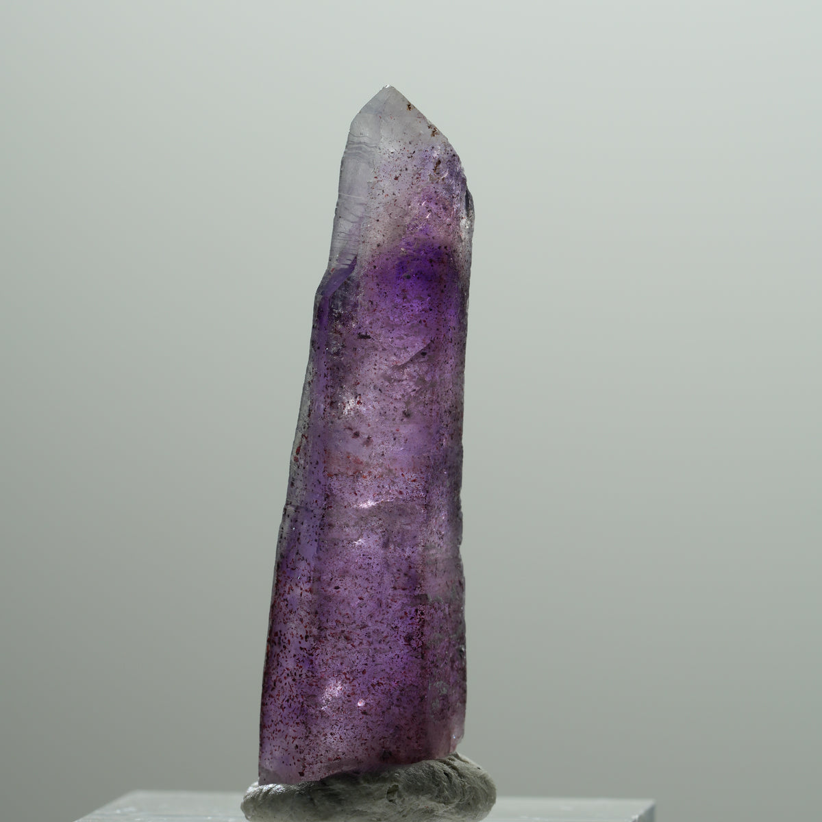 Seltene Phantom Skelett Amethyst mit Eisen Spitze Brandberg, Namibia 38*11*8mm #14213