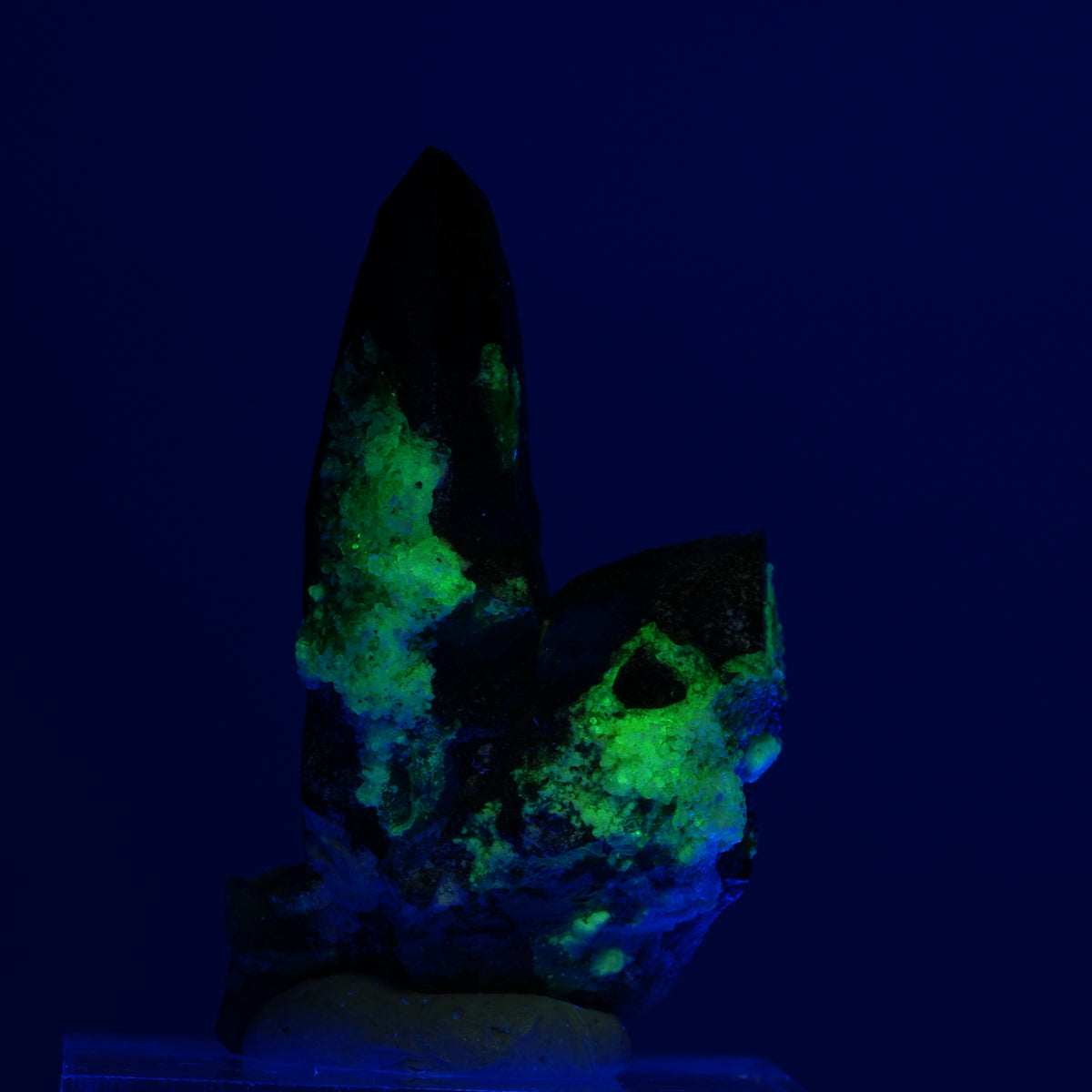 Skelett Rauchquarz Kristall Spitze mit Hyalit Opal Erongo, Namibia 37*26*13mm #14216