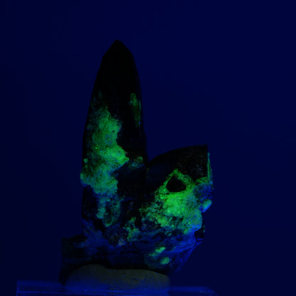 Skelett Rauchquarz Kristall Spitze mit Hyalit Opal Erongo, Namibia 37*26*13mm #14216