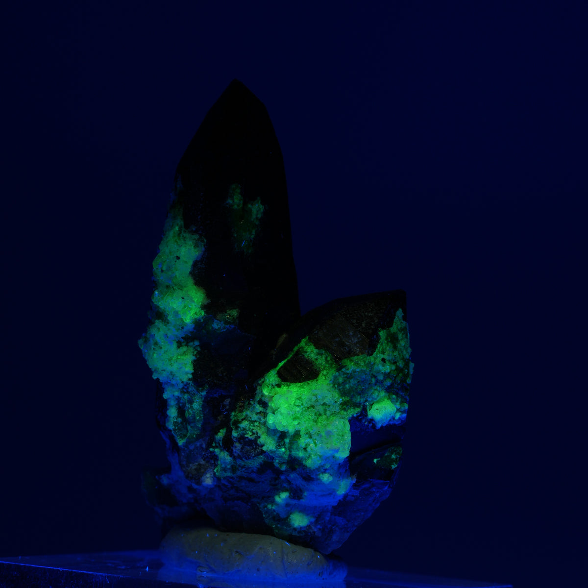 Skelett Rauchquarz Kristall Spitze mit Hyalit Opal Erongo, Namibia 37*26*13mm #14216
