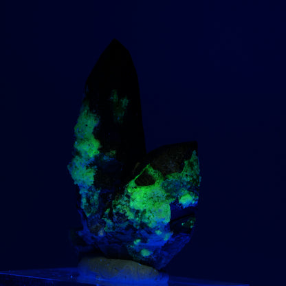 Skelett Rauchquarz Kristall Spitze mit Hyalit Opal Erongo, Namibia 37*26*13mm #14216