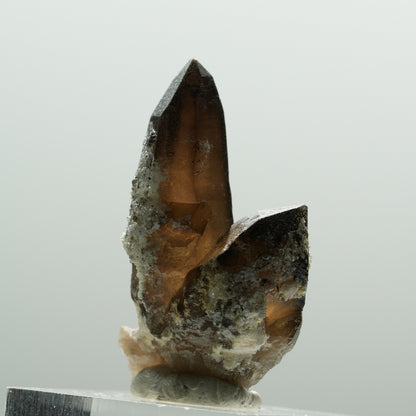 Skelett Rauchquarz Kristall Spitze mit Hyalit Opal Erongo, Namibia 37*26*13mm #14216