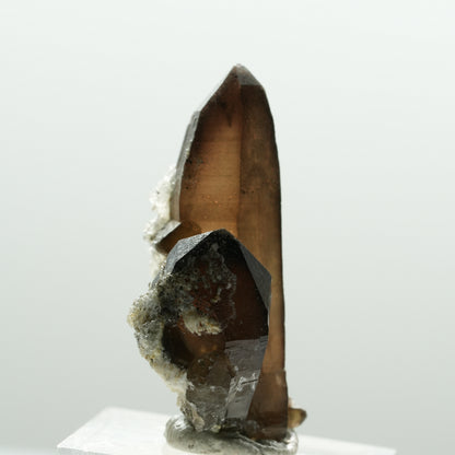 Skelett Rauchquarz Kristall Spitze mit Hyalit Opal Erongo, Namibia 37*26*13mm #14216