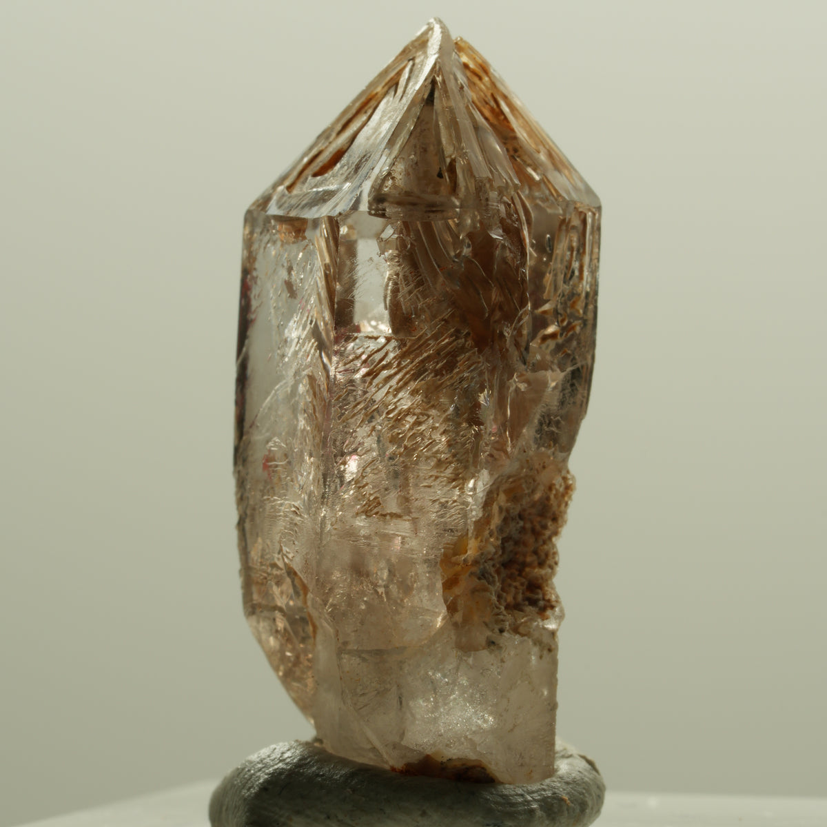 Enhydro Skelett Fenster Phantom Rauchquarz Zepter, 1x Blase Goboboseb, Namibia 30*15*13mm #14219