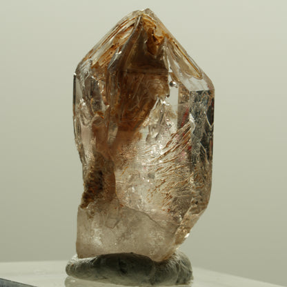 Enhydro Skelett Fenster Phantom Rauchquarz Zepter, 1x Blase Goboboseb, Namibia 30*15*13mm #14219