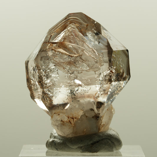 Skelett Fenster Phantom Rauchquarz Zepter Spitze Goboboseb, Namibia 33*25*20mm #14220
