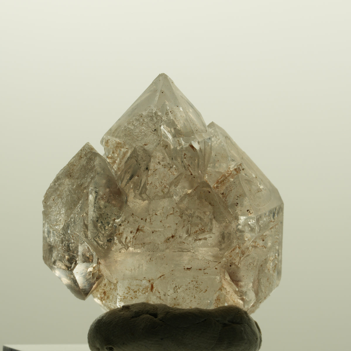 Skelett Phantom Rauchquarz Fenster Zepter Doppelender Spitze Goboboseb, Namibia 34*30*17mm #14227