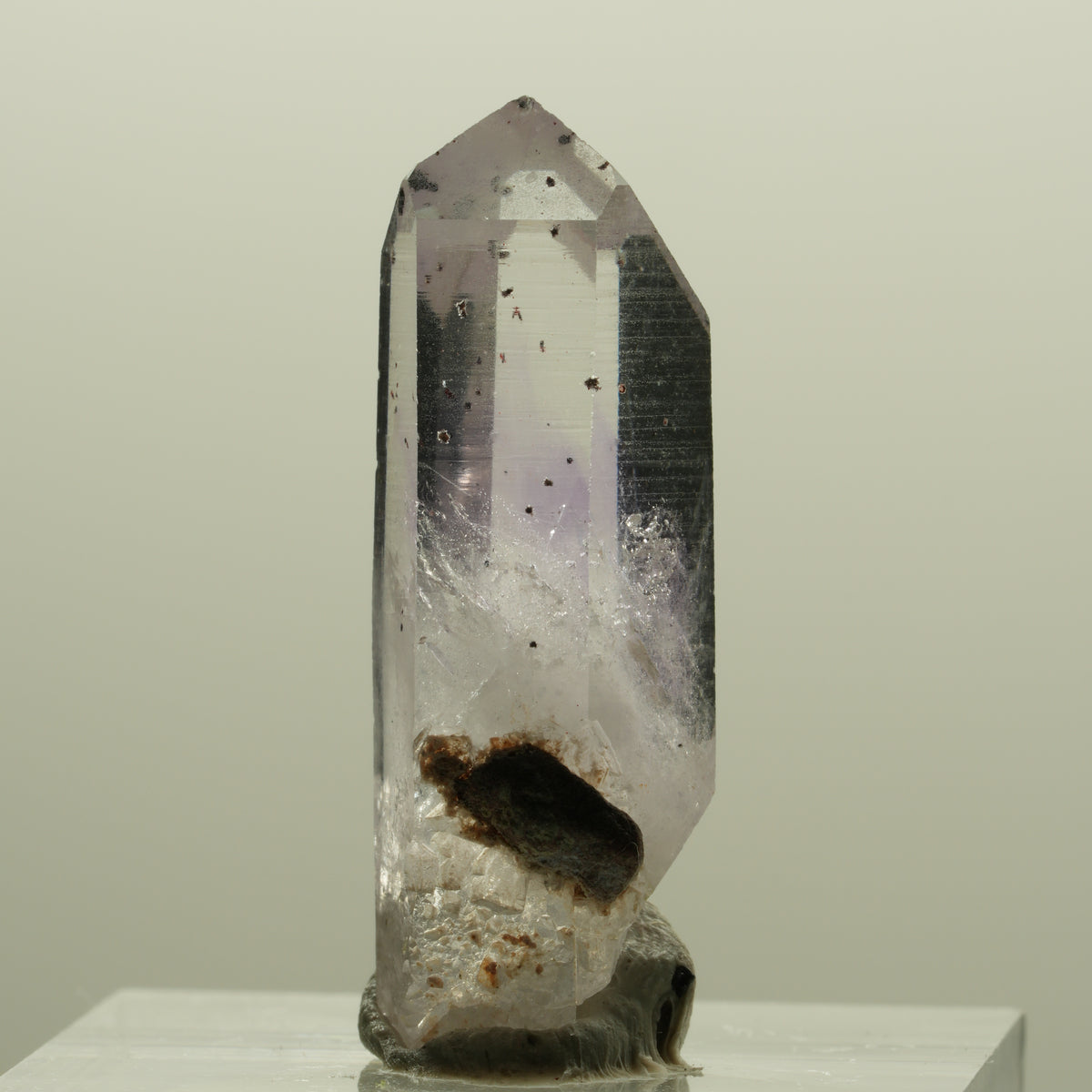 Seltene Harlekin Phantom Amethyst Spitze Streep Mine, Goboboseb, Namibia 30*10*9mm #14230