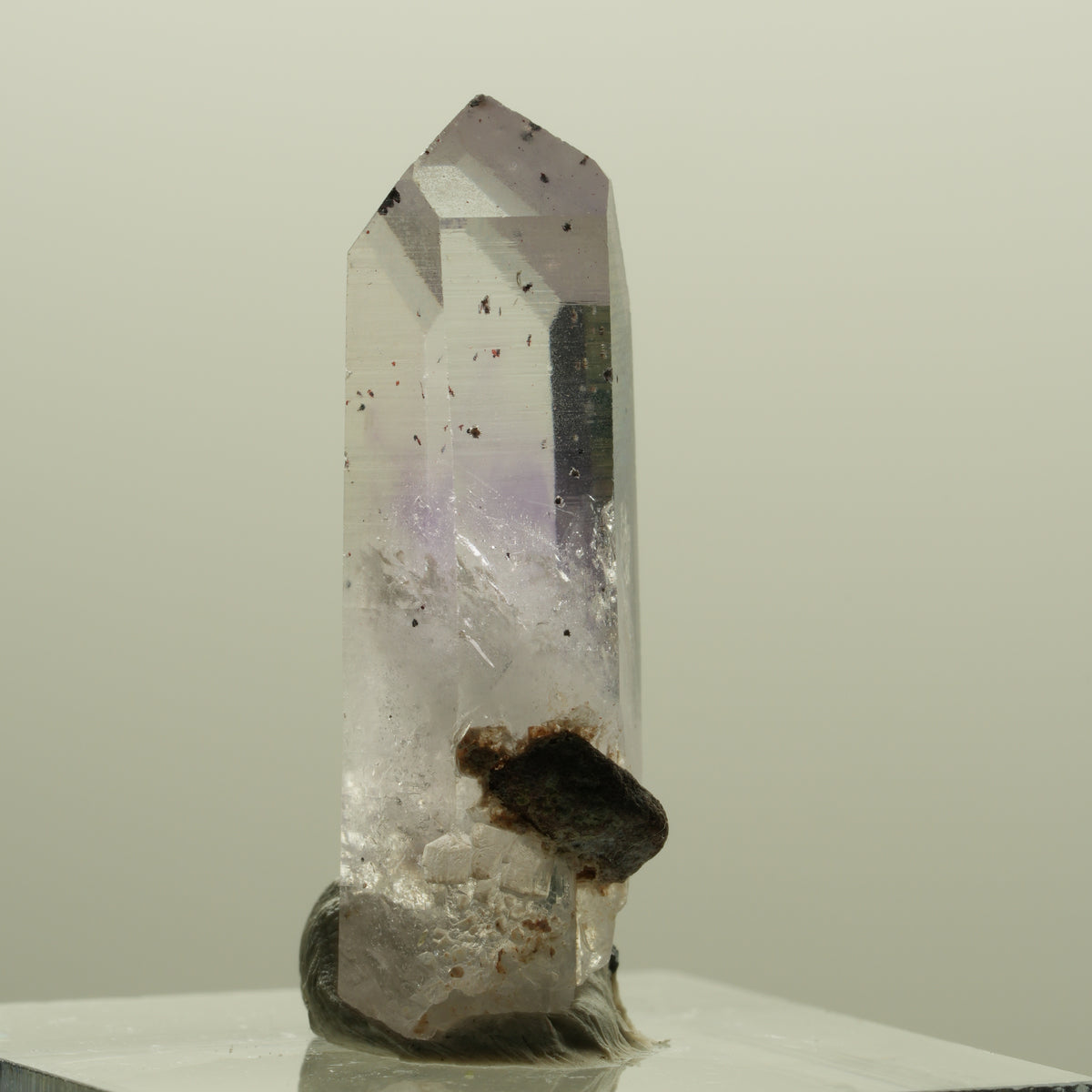 Seltene Harlekin Phantom Amethyst Spitze Streep Mine, Goboboseb, Namibia 30*10*9mm #14230