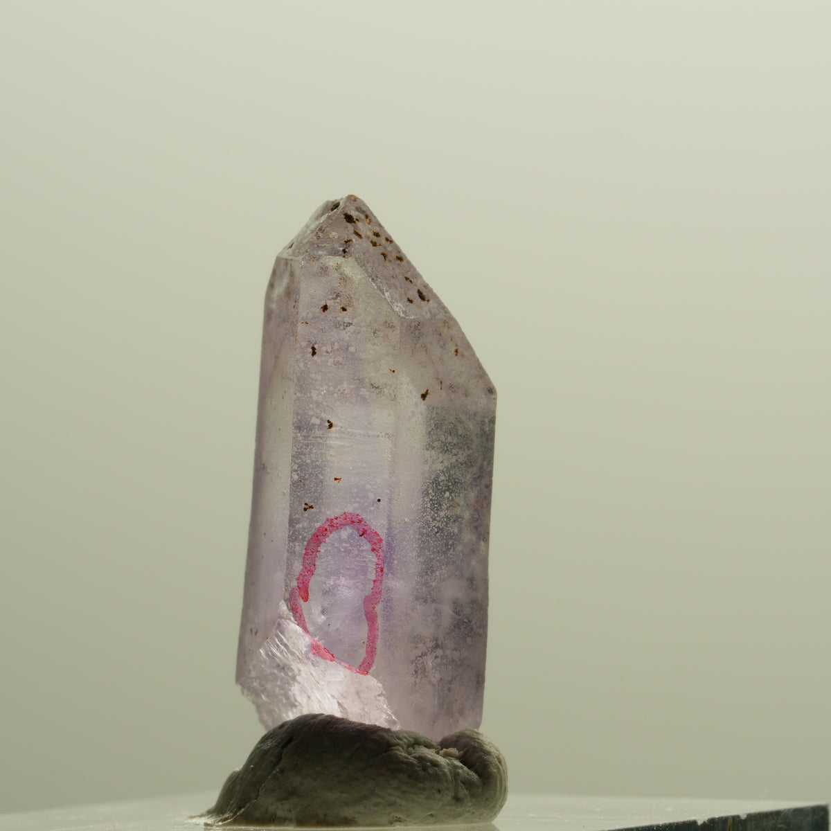 Enhydro Skelett Phantom Amethyst Spitze, 1x Blase Brandberg, Namibia 25*10*9mm #14232