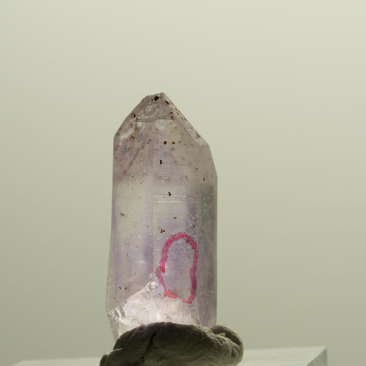 Enhydro Skelett Phantom Amethyst Spitze, 1x Blase Brandberg, Namibia 25*10*9mm #14232
