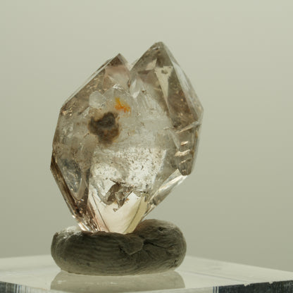 Skelett Phantom Rauchquarz Fenster Zepter Doppelender Spitze Goboboseb, Namibia 22*15*11mm #14233