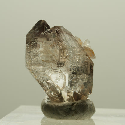 Skelett Phantom Rauchquarz Fenster Zepter Doppelender Spitze Goboboseb, Namibia 22*15*11mm #14233