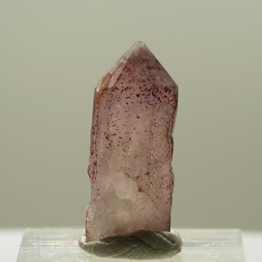 Seltene Phantom Skelett Amethyst mit Eisen Spitze Brandberg, Namibia 27*11*11mm #14239