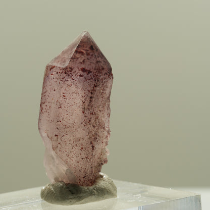 Seltene Phantom Skelett Amethyst mit Eisen Spitze Brandberg, Namibia 27*11*11mm #14239