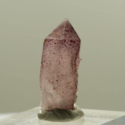 Seltene Phantom Skelett Amethyst mit Eisen Spitze Brandberg, Namibia 27*11*11mm #14239