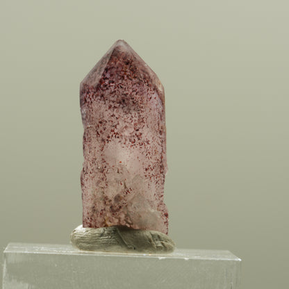 Seltene Phantom Skelett Amethyst mit Eisen Spitze Brandberg, Namibia 27*11*11mm #14239