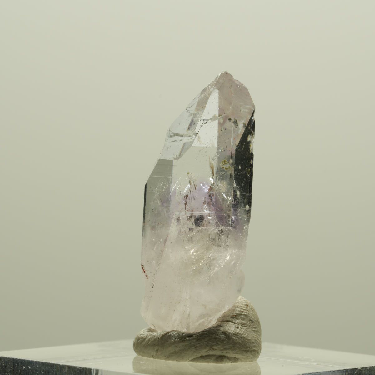 Seltene Skelett Phantom Amethyst mit Hämatit Streep Mine, Goboboseb, Namibia 26*11*9mm #14241