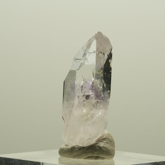Seltene Skelett Phantom Amethyst mit Hämatit Streep Mine, Goboboseb, Namibia 26*11*9mm #14241