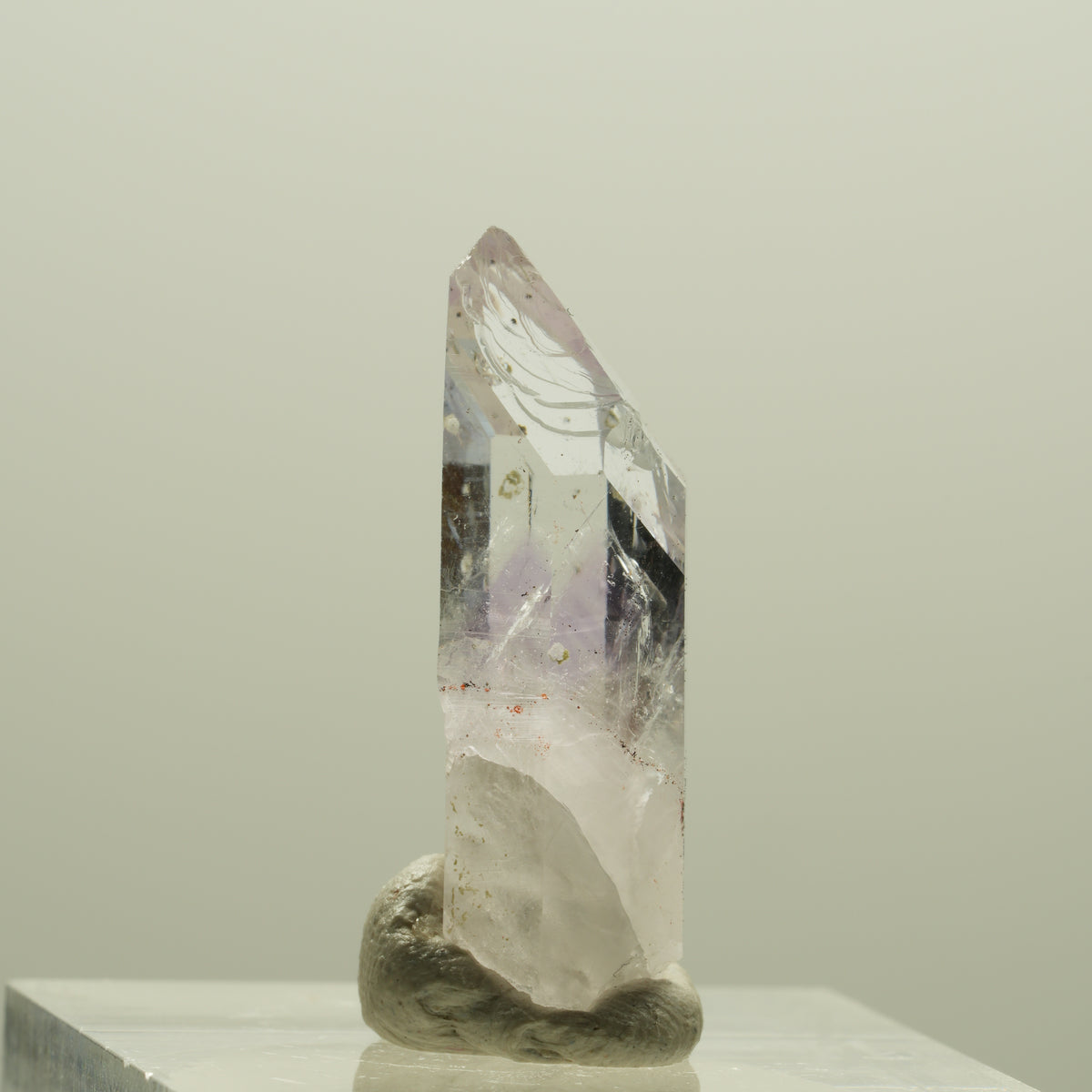 Seltene Skelett Phantom Amethyst mit Hämatit Streep Mine, Goboboseb, Namibia 26*11*9mm #14241