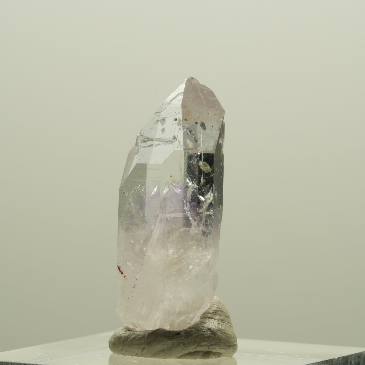 Seltene Skelett Phantom Amethyst mit Hämatit Streep Mine, Goboboseb, Namibia 26*11*9mm #14241