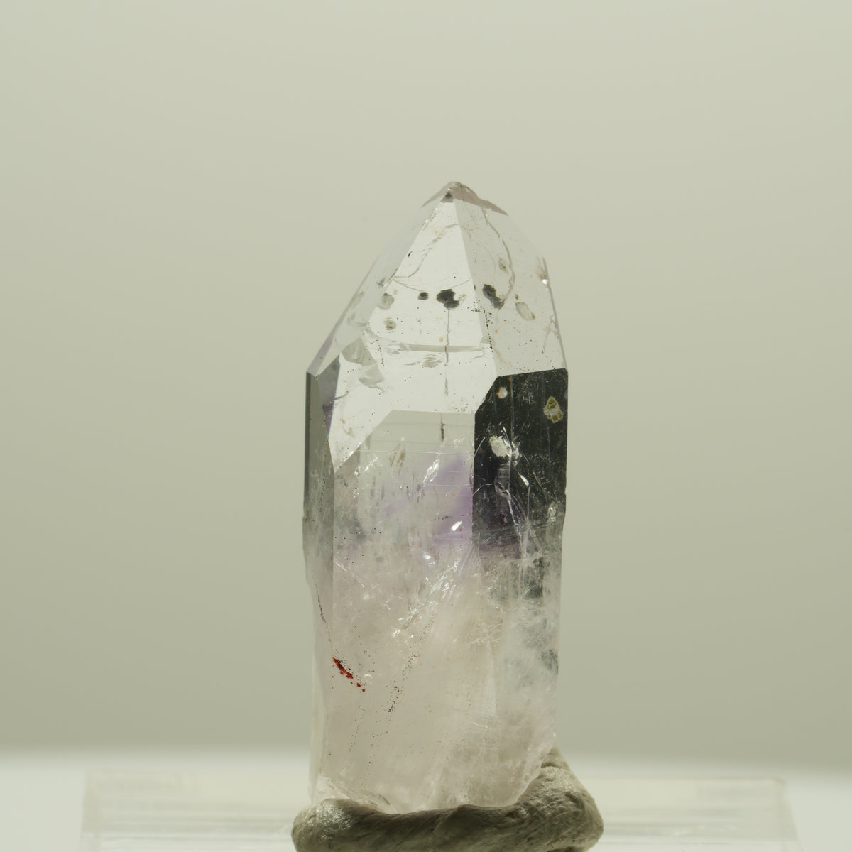 Seltene Skelett Phantom Amethyst mit Hämatit Streep Mine, Goboboseb, Namibia 26*11*9mm #14241