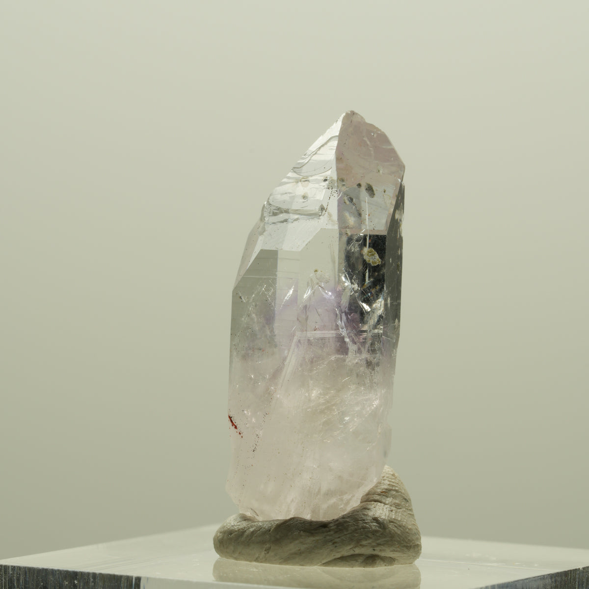 Seltene Skelett Phantom Amethyst mit Hämatit Streep Mine, Goboboseb, Namibia 26*11*9mm #14241