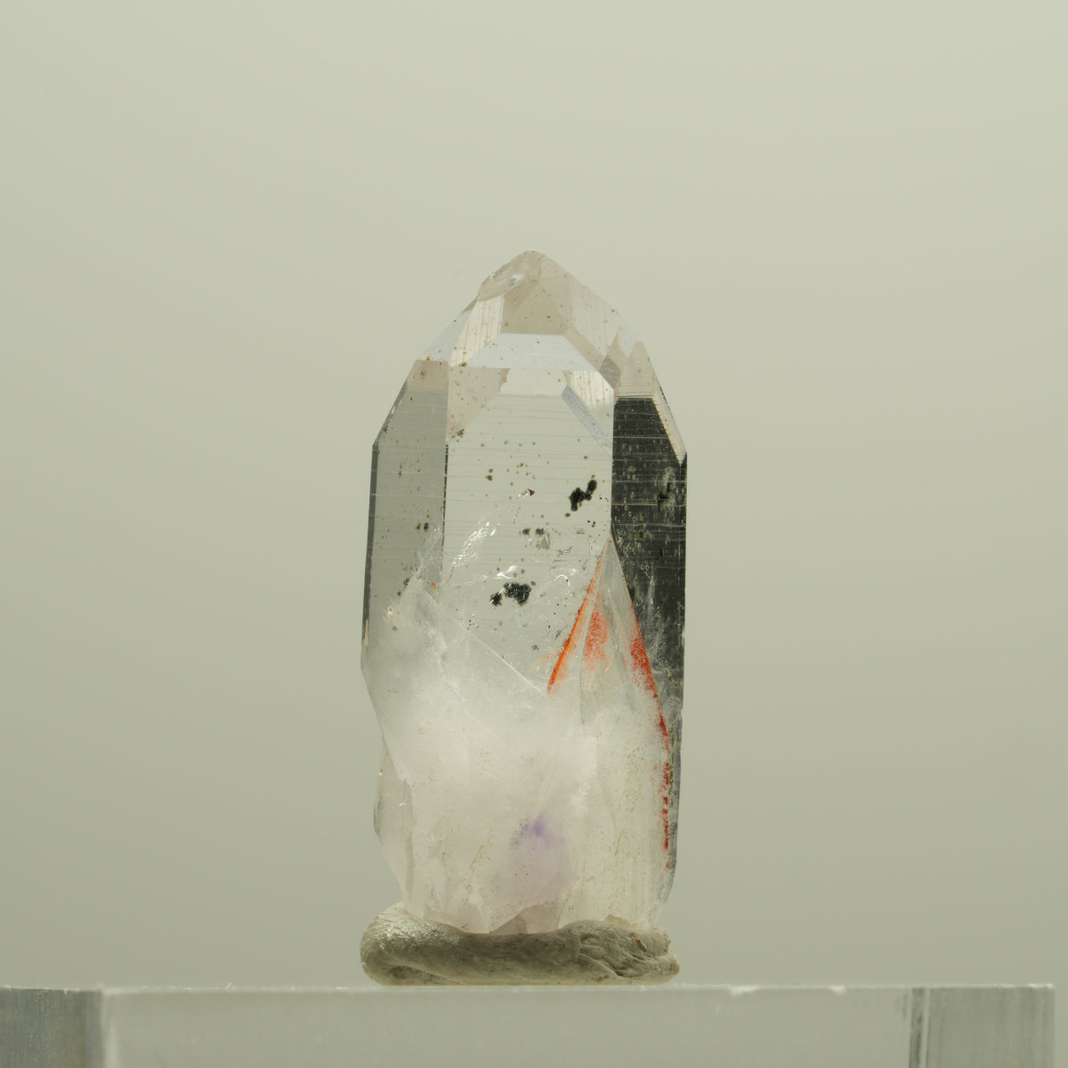 Seltene Skelett Phantom Amethyst mit Hämatit Streep Mine, Goboboseb, Namibia 23*9*9mm #14242