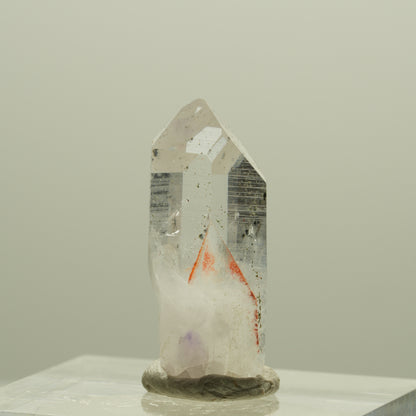 Seltene Skelett Phantom Amethyst mit Hämatit Streep Mine, Goboboseb, Namibia 23*9*9mm #14242