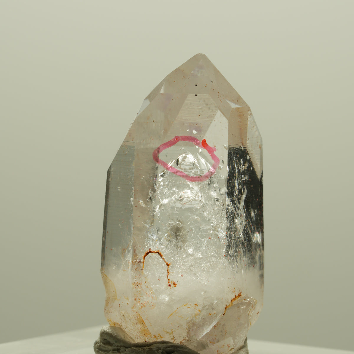 Enhydro Phantom Skelett Rauchquarz, 1x Blase Goboboseb, Namibia 27*15*13mm #14244
