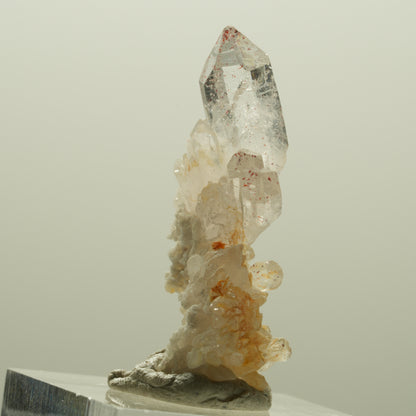 Harlekin Skelett Rauchquarz Spitzen auf Matrix Streep Mine, Goboboseb, Namibia 35*24*12mm #14245