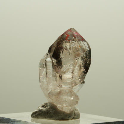 Enhydro Phantom Rauchquarz Skelett Doppelender, 1x Blase Goboboseb, Namibia 27*15*14mm #14246