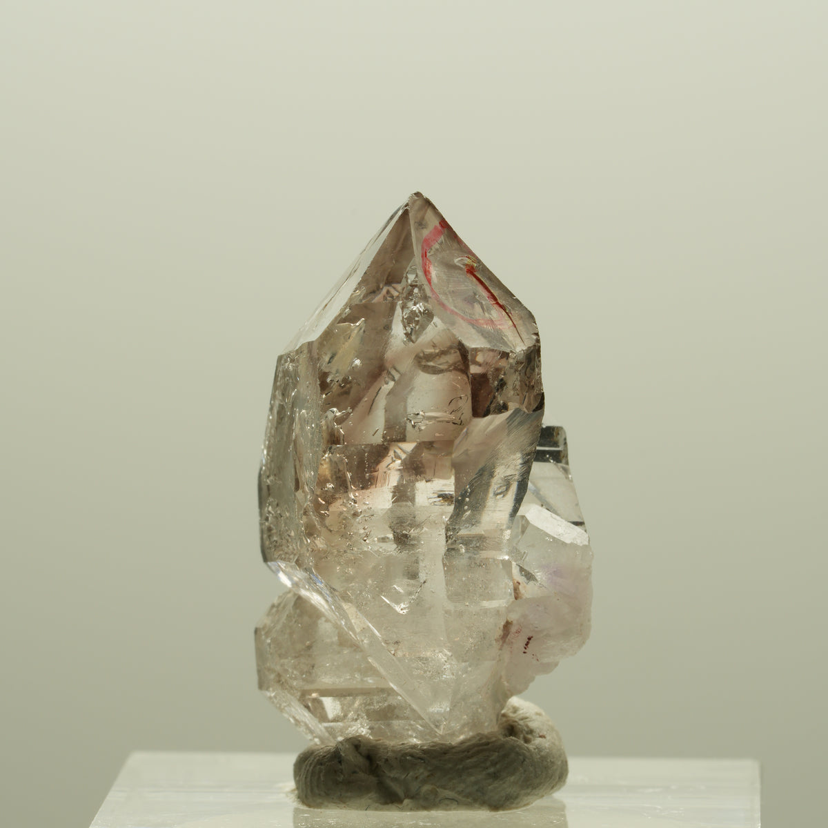 Enhydro Phantom Rauchquarz Skelett Doppelender, 1x Blase Goboboseb, Namibia 27*15*14mm #14246