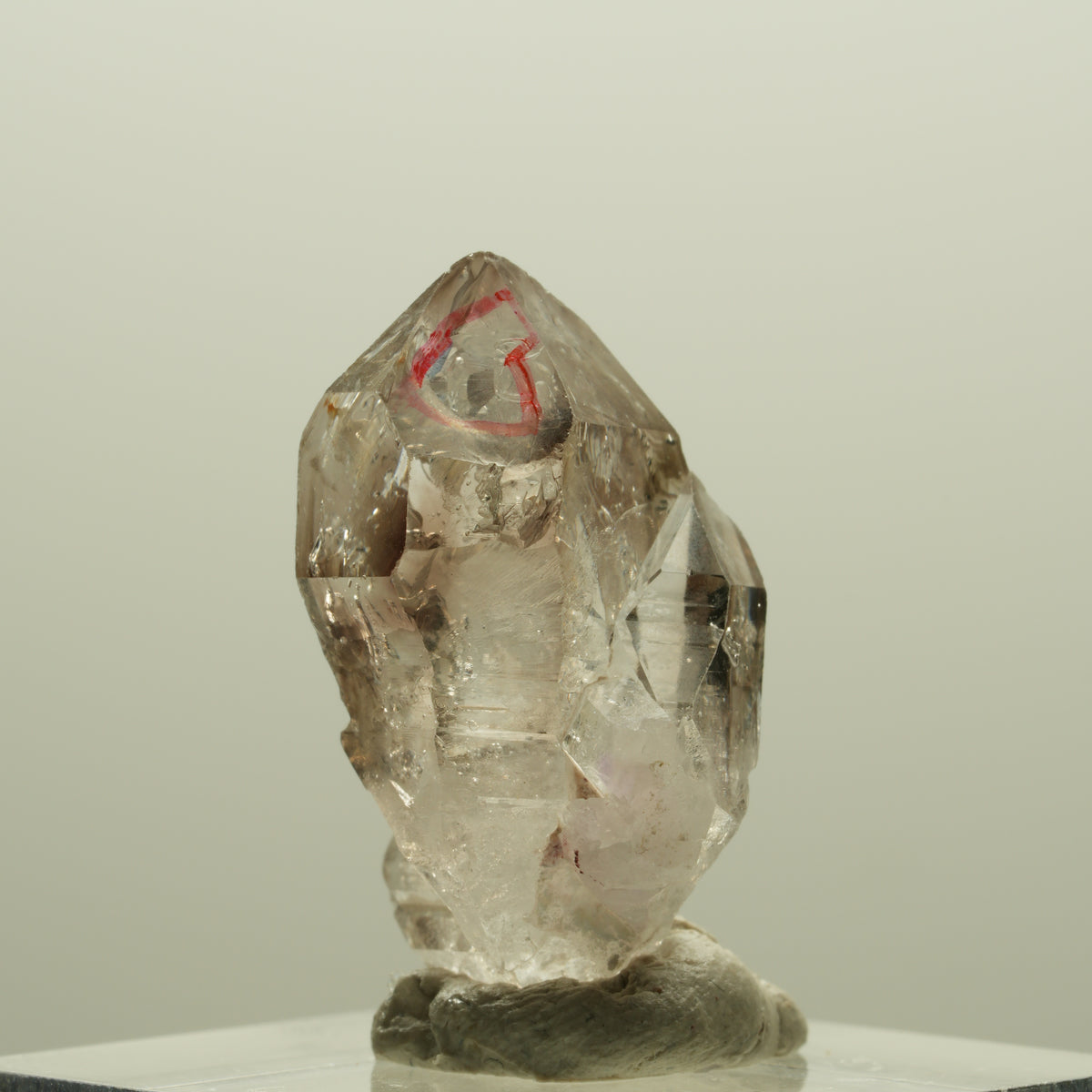 Enhydro Phantom Rauchquarz Skelett Doppelender, 1x Blase Goboboseb, Namibia 27*15*14mm #14246