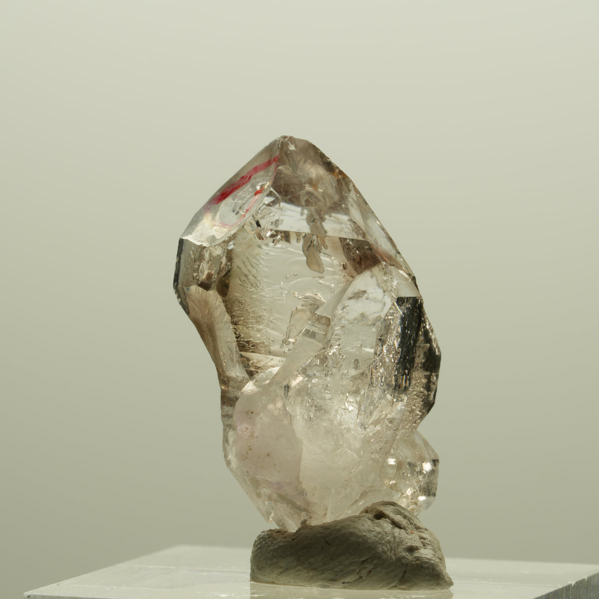 Enhydro Phantom Rauchquarz Skelett Doppelender, 1x Blase Goboboseb, Namibia 27*15*14mm #14246