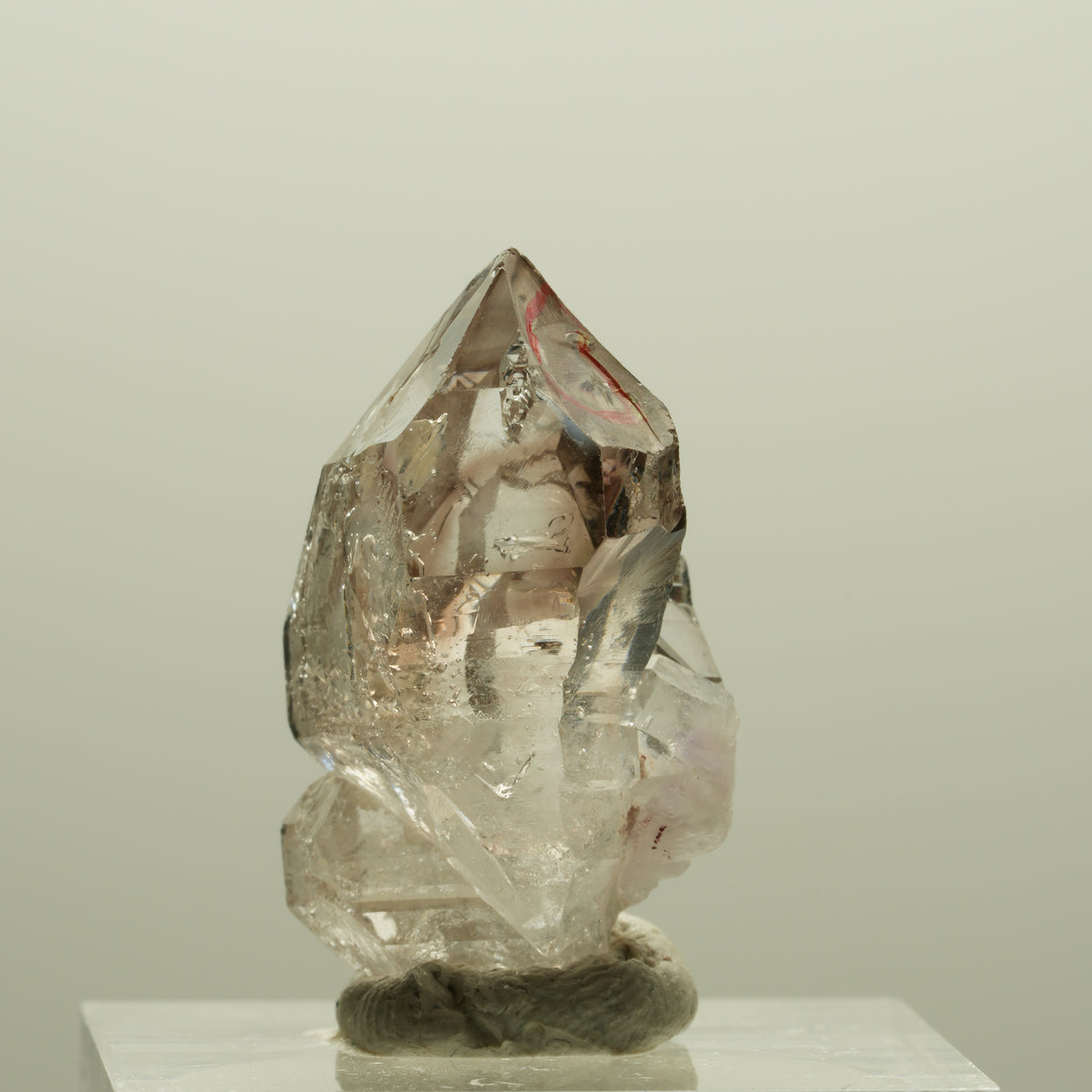 Enhydro Phantom Rauchquarz Skelett Doppelender, 1x Blase Goboboseb, Namibia 27*15*14mm #14246