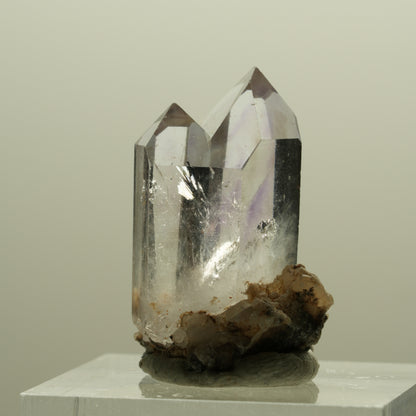 Seltene Phantom Amethyst Kristallspitzen Gruppe Streep Mine, Goboboseb, Namibia 26*16*15mm #14247