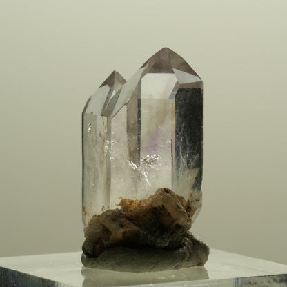 Seltene Phantom Amethyst Kristallspitzen Gruppe Streep Mine, Goboboseb, Namibia 26*16*15mm #14247