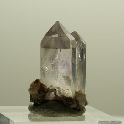 Seltene Phantom Amethyst Kristallspitzen Gruppe Streep Mine, Goboboseb, Namibia 26*16*15mm #14247