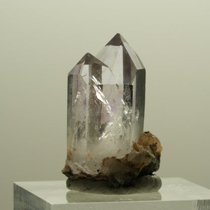 Seltene Phantom Amethyst Kristallspitzen Gruppe Streep Mine, Goboboseb, Namibia 26*16*15mm #14247