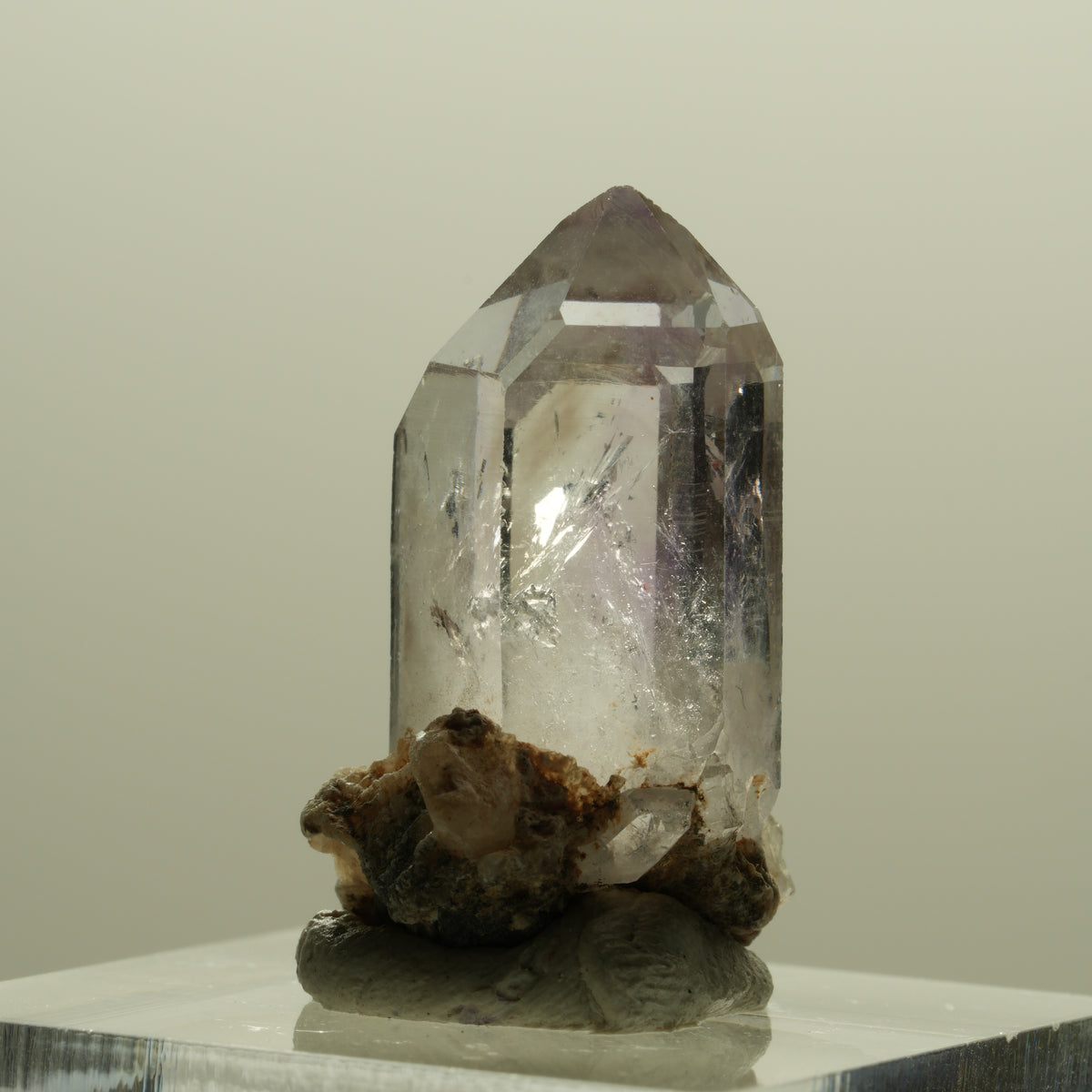 Seltene Phantom Amethyst Kristallspitzen Gruppe Streep Mine, Goboboseb, Namibia 26*16*15mm #14247