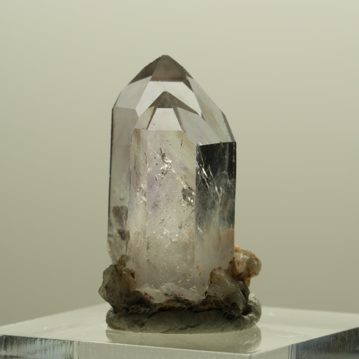 Seltene Phantom Amethyst Kristallspitzen Gruppe Streep Mine, Goboboseb, Namibia 26*16*15mm #14247
